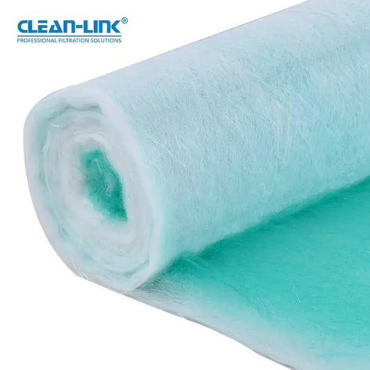 spray booth filter, green & white fibreglass filtration roll